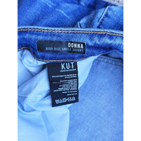 Kut From The Kloth Donna High Rise Ankle Skinny Jeans Plus Size 24 W Classic 25" - Picture 5 of 10
